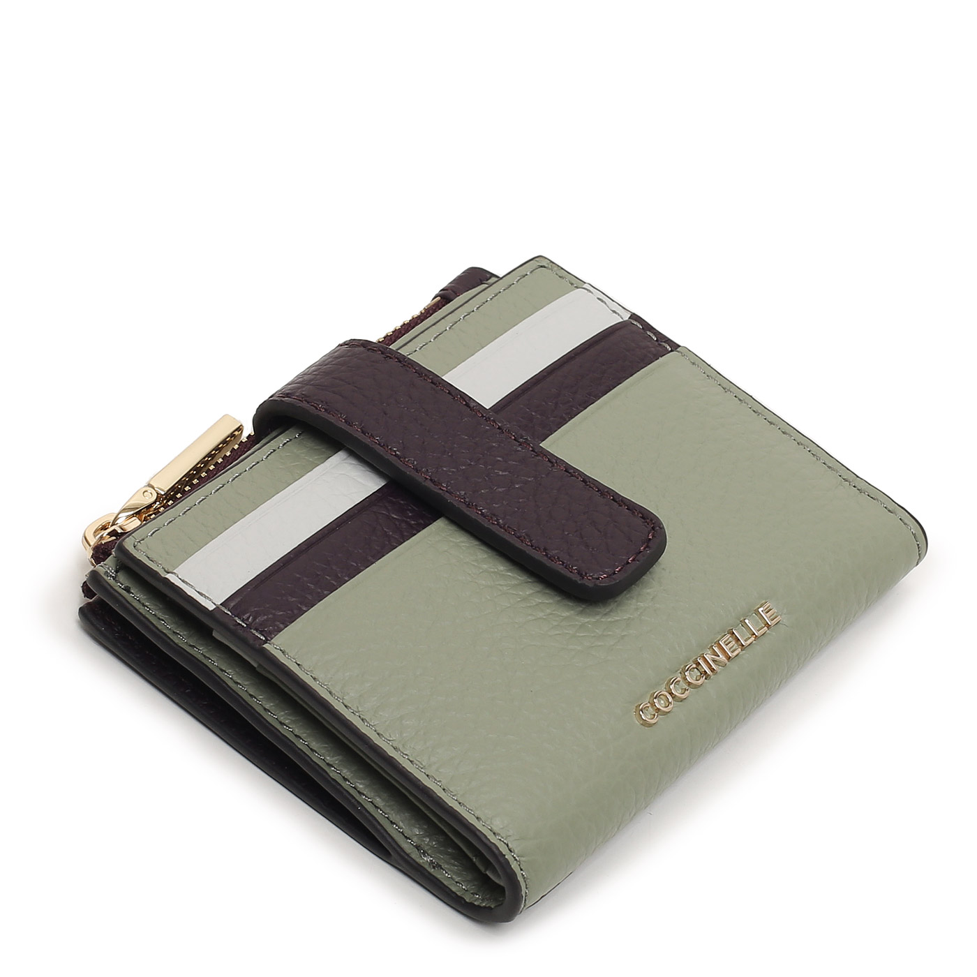 Портмоне складное на кнопке Coccinelle Metallic Tricolor