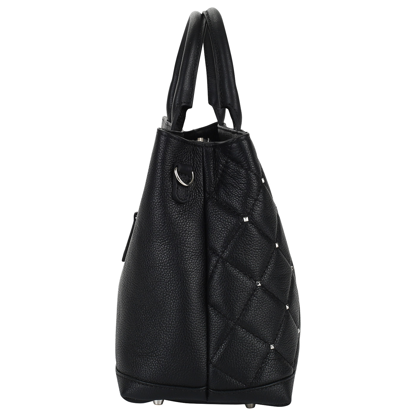 Женская стеганая сумка из черной кожи Marina Creazioni 