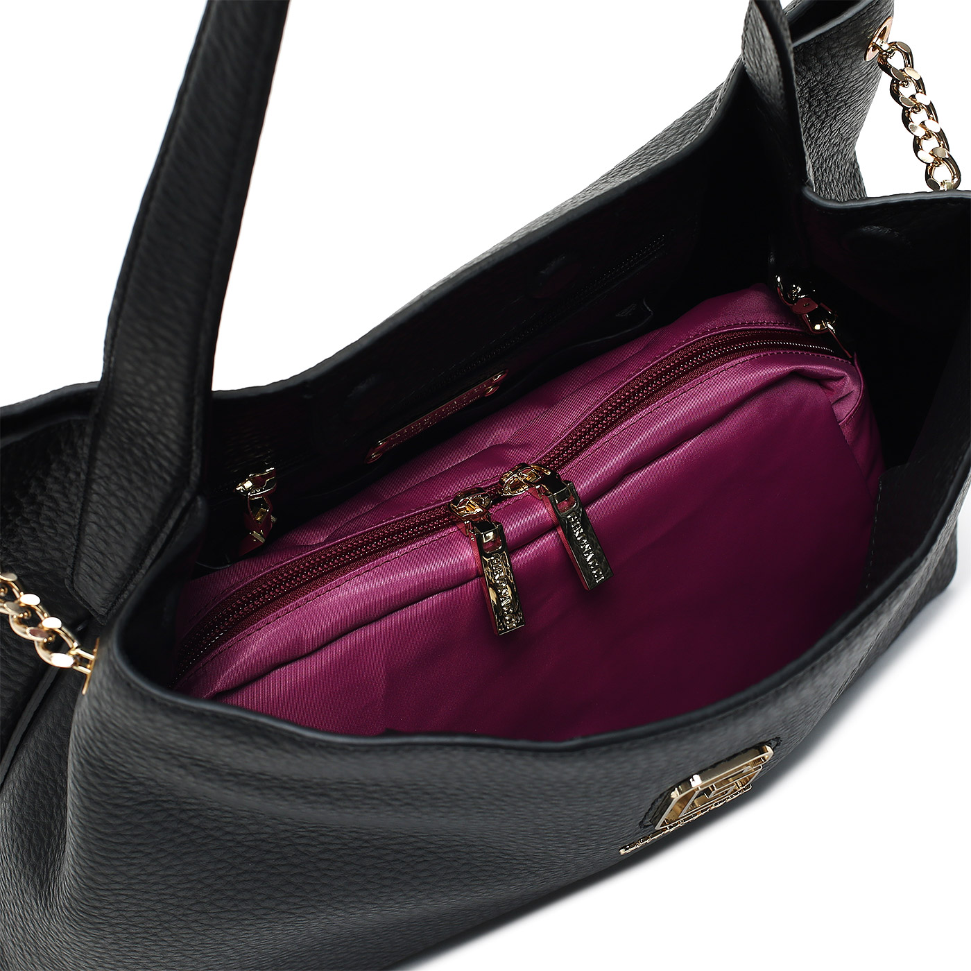 Кожаная сумка с косметичкой Gironacci Velvet