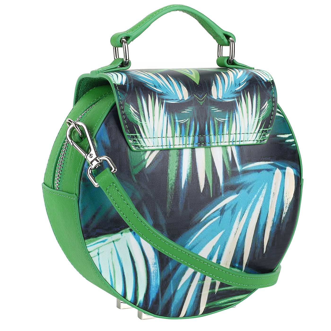 Круглая женская сумочка с принтом Cromia It tropic