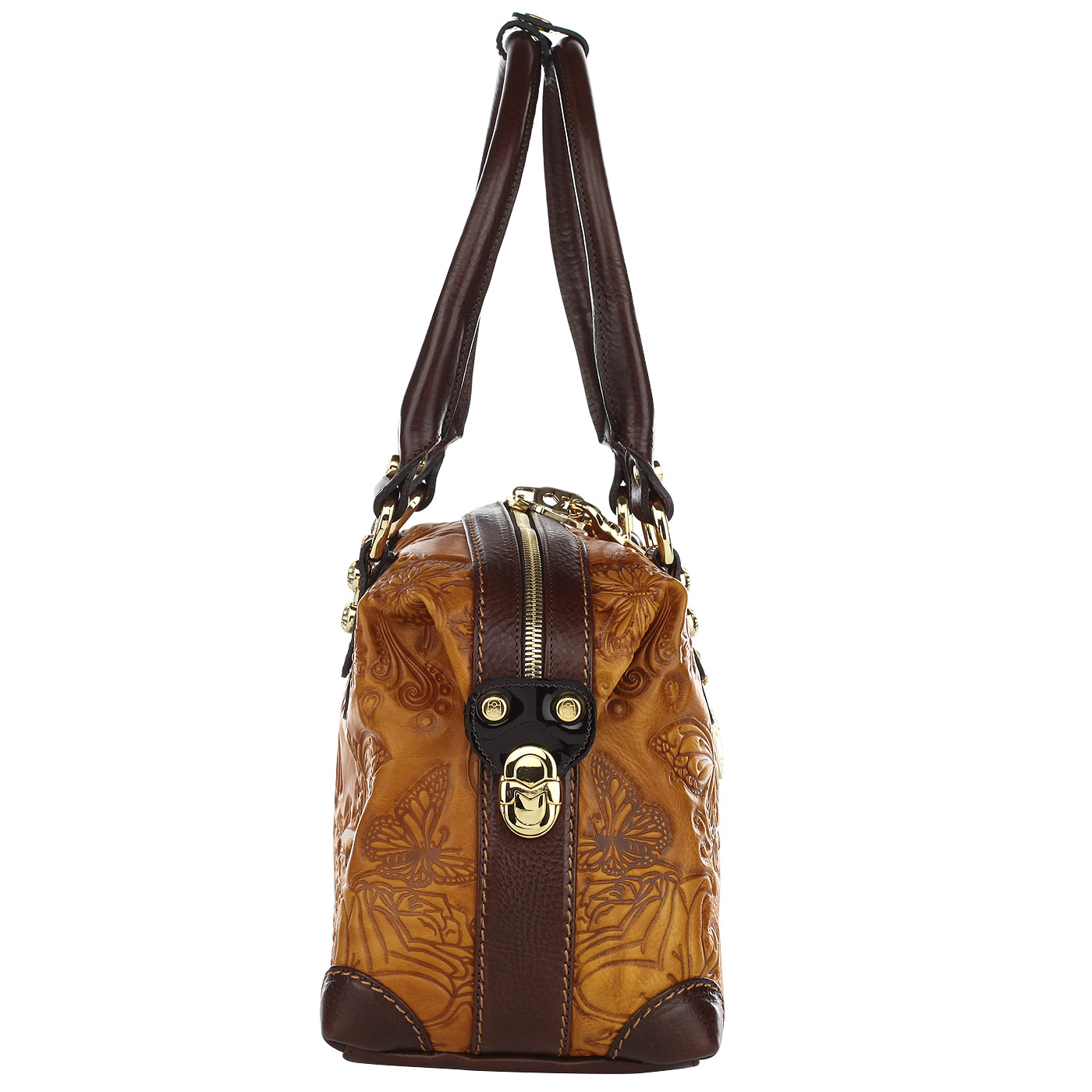 Женская кожаная сумочка с тиснением Marino Orlandi 