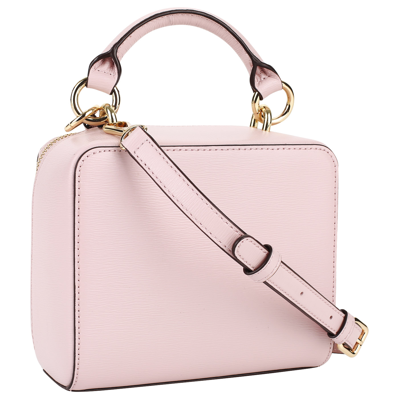 Розовая кожаная сумочка DKNY Sara