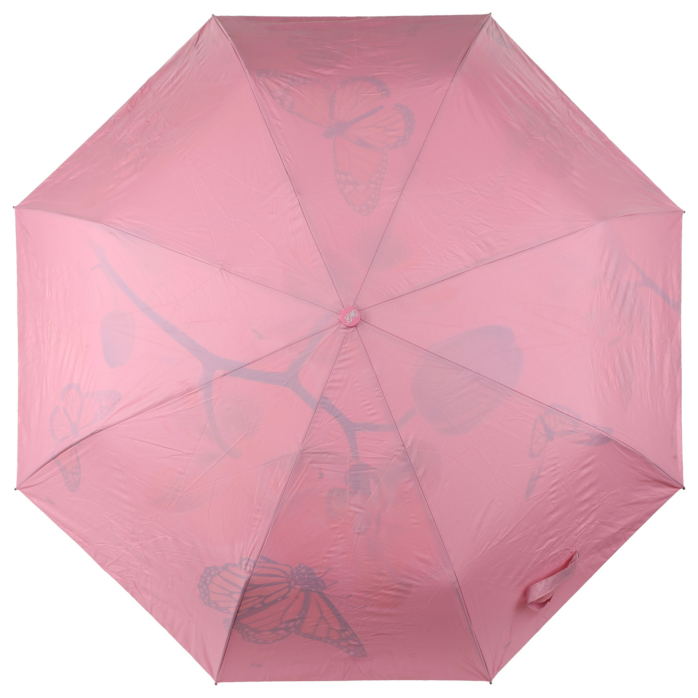 Розовый зонт с принтом Raindrops 