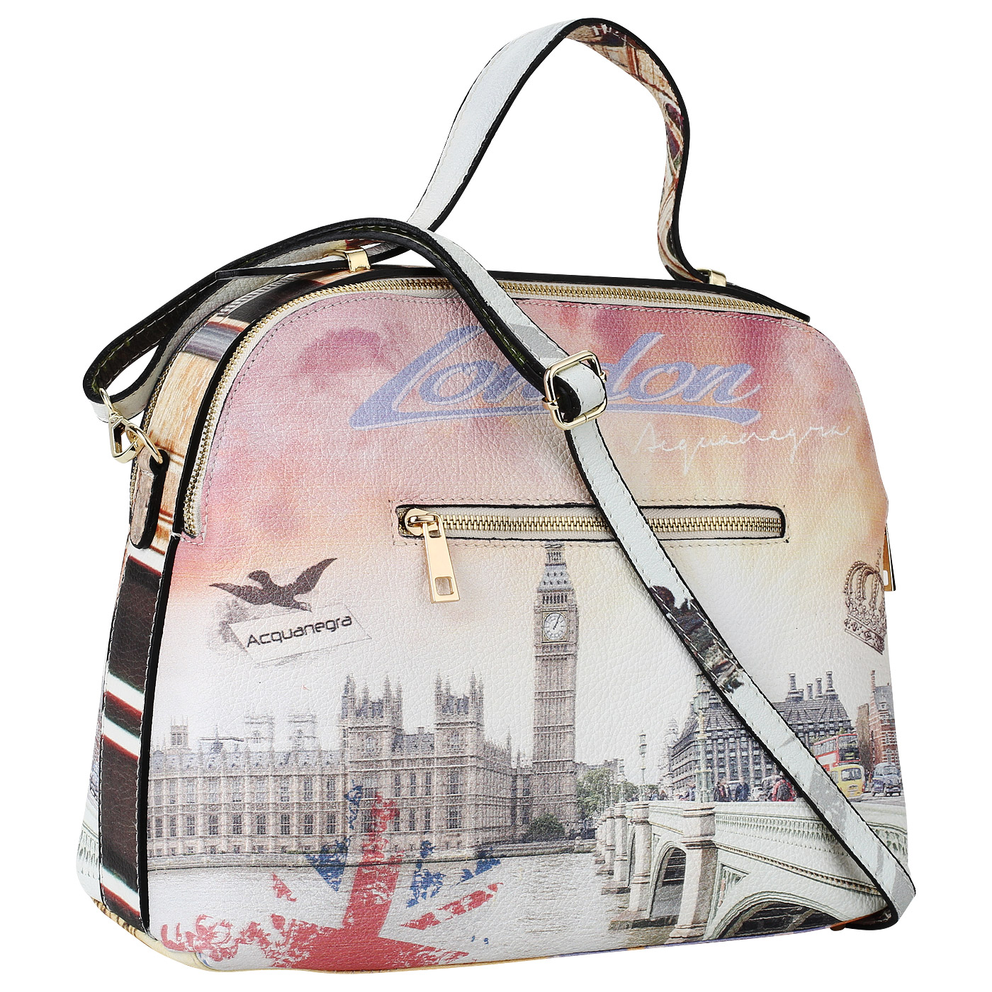 Женская сумочка с двумя отделами на молнии Acquanegra London