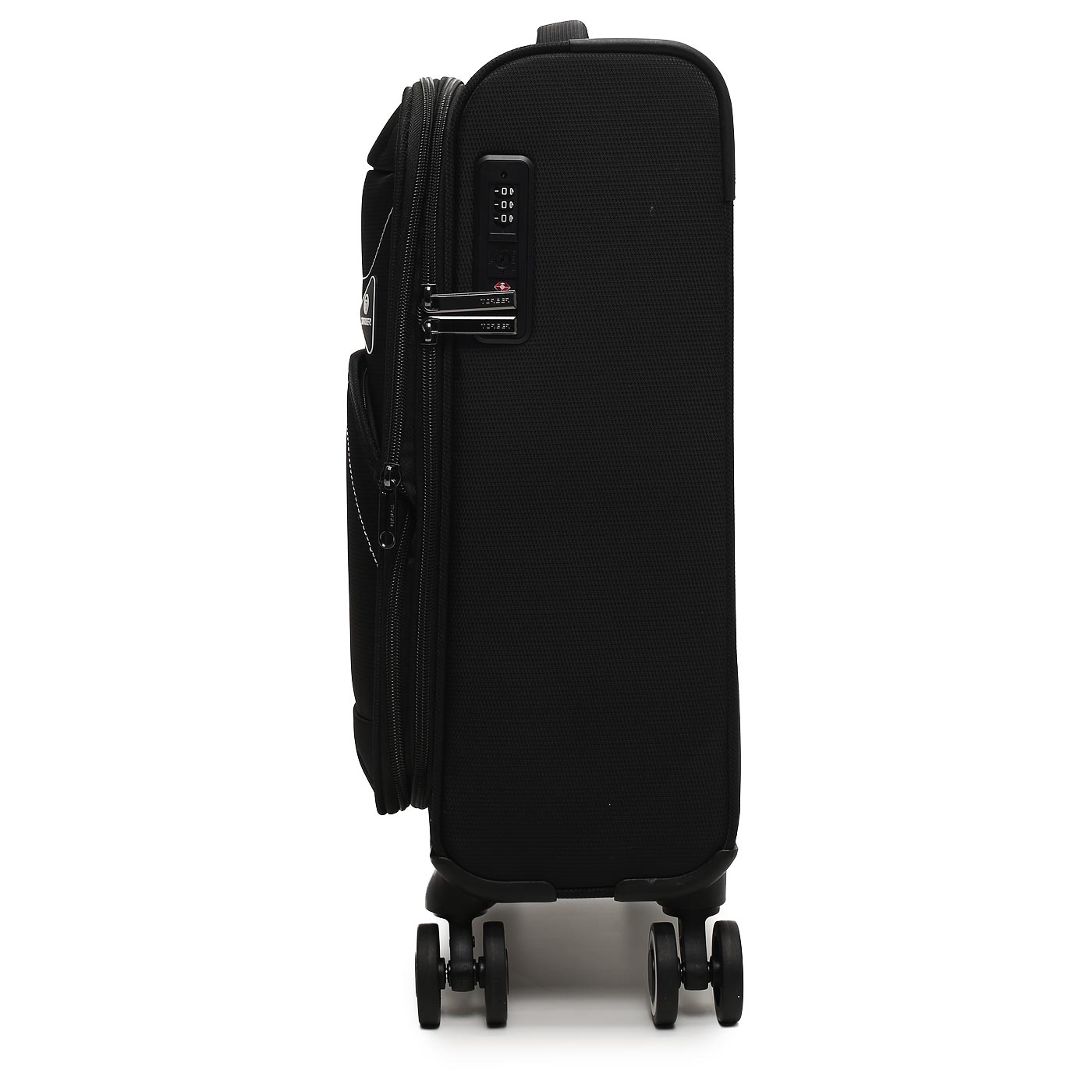 Чемодан маленький S тканевый Torber Nero