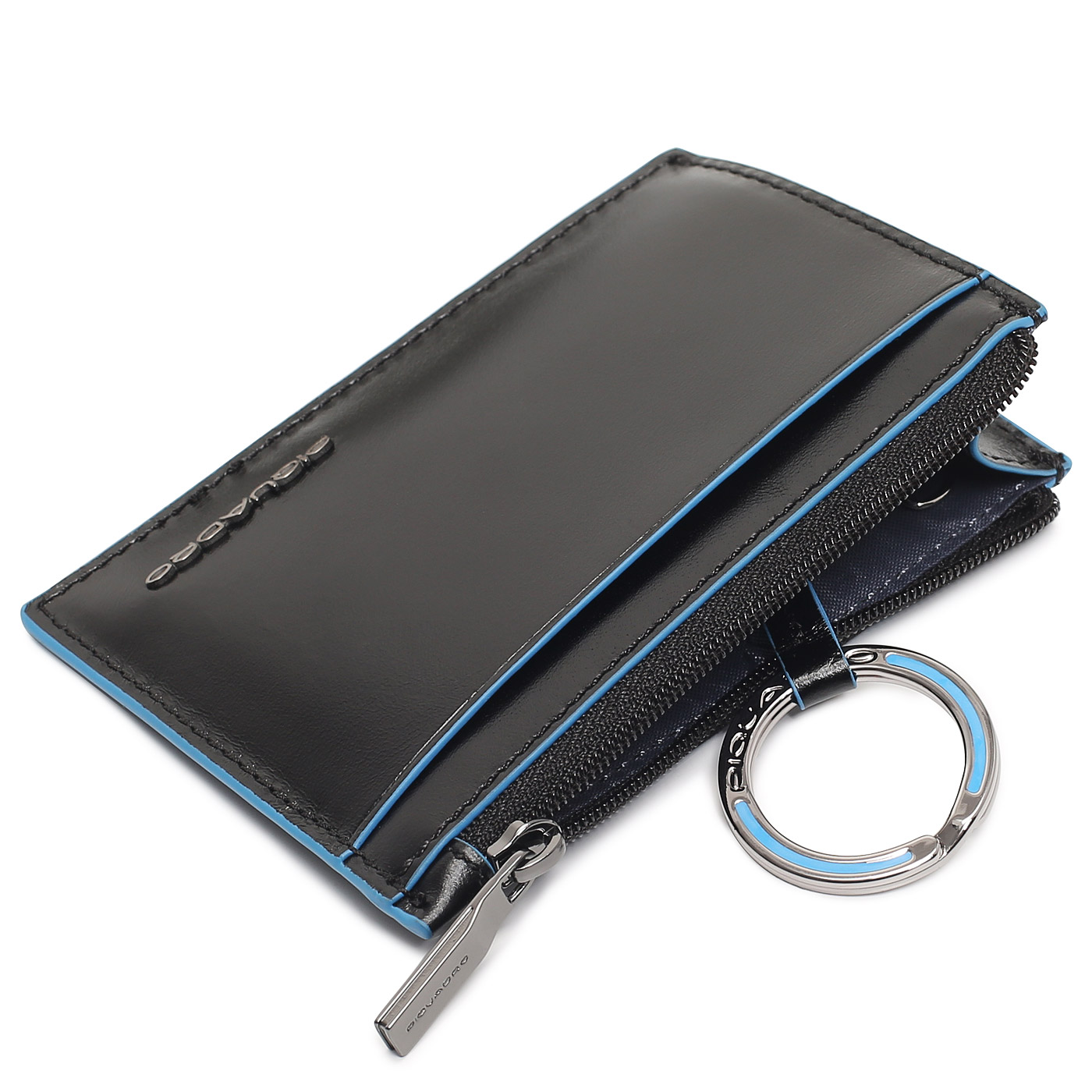 Ключница на молнии Piquadro Blue square