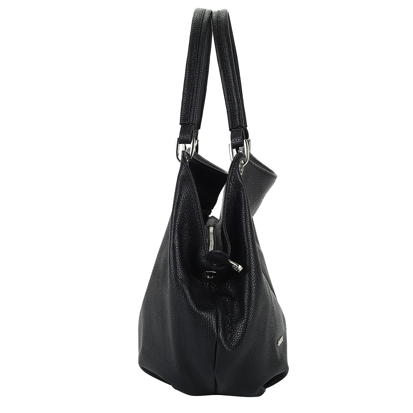 Черная женская сумка из натуральной кожи Chatte Lille