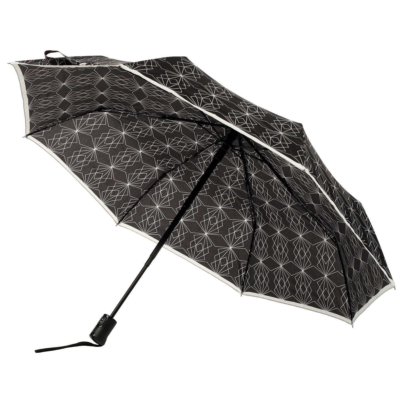 Черный зонт с узором Doppler Paris