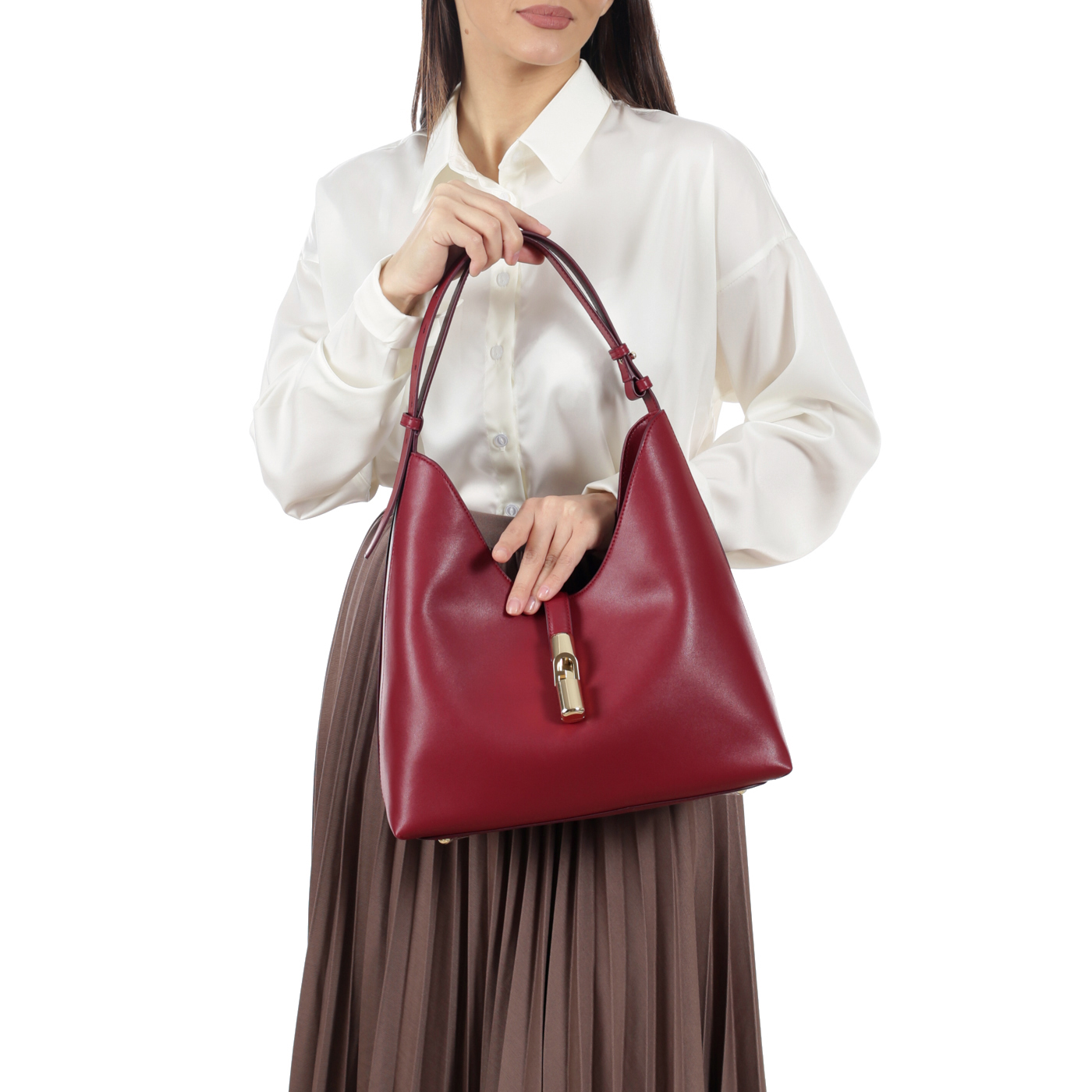 Кожаная сумка Furla Goccia