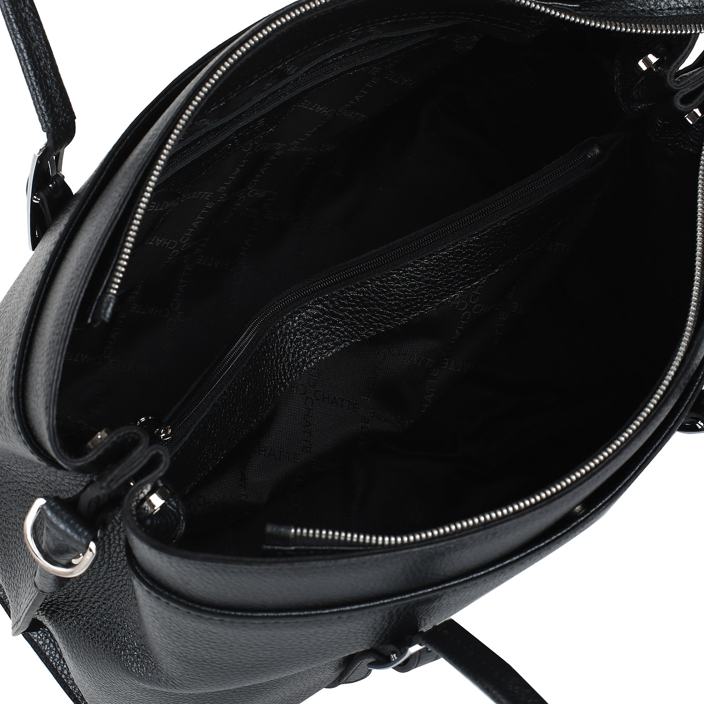 Черная кожаная сумка Chatte 