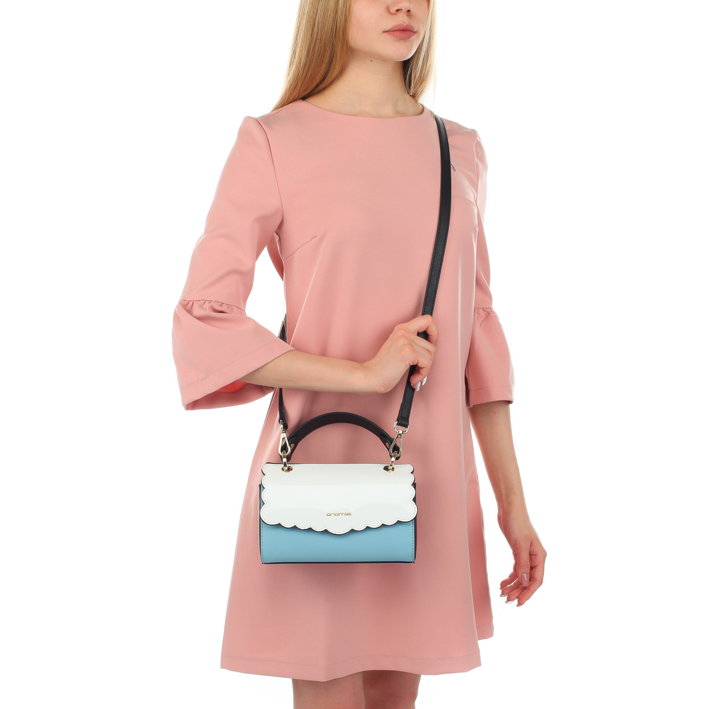 Женская сумочка из сафьяна с двумя отделами Cromia Flappy