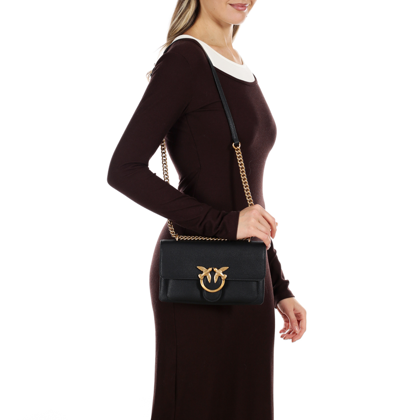 Сумка через плечо с цепочкой Pinko Love Soft