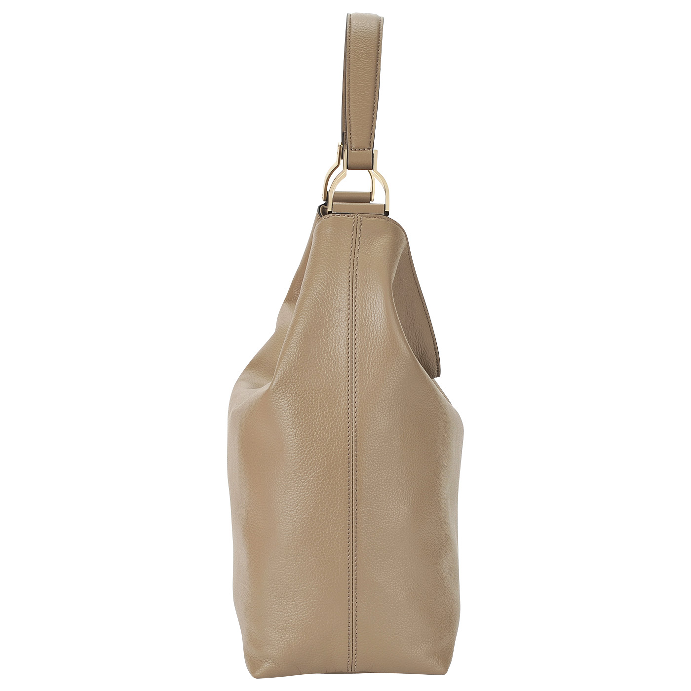 Вместительная кожаная сумка с плечевым ремешком Coccinelle Keyla