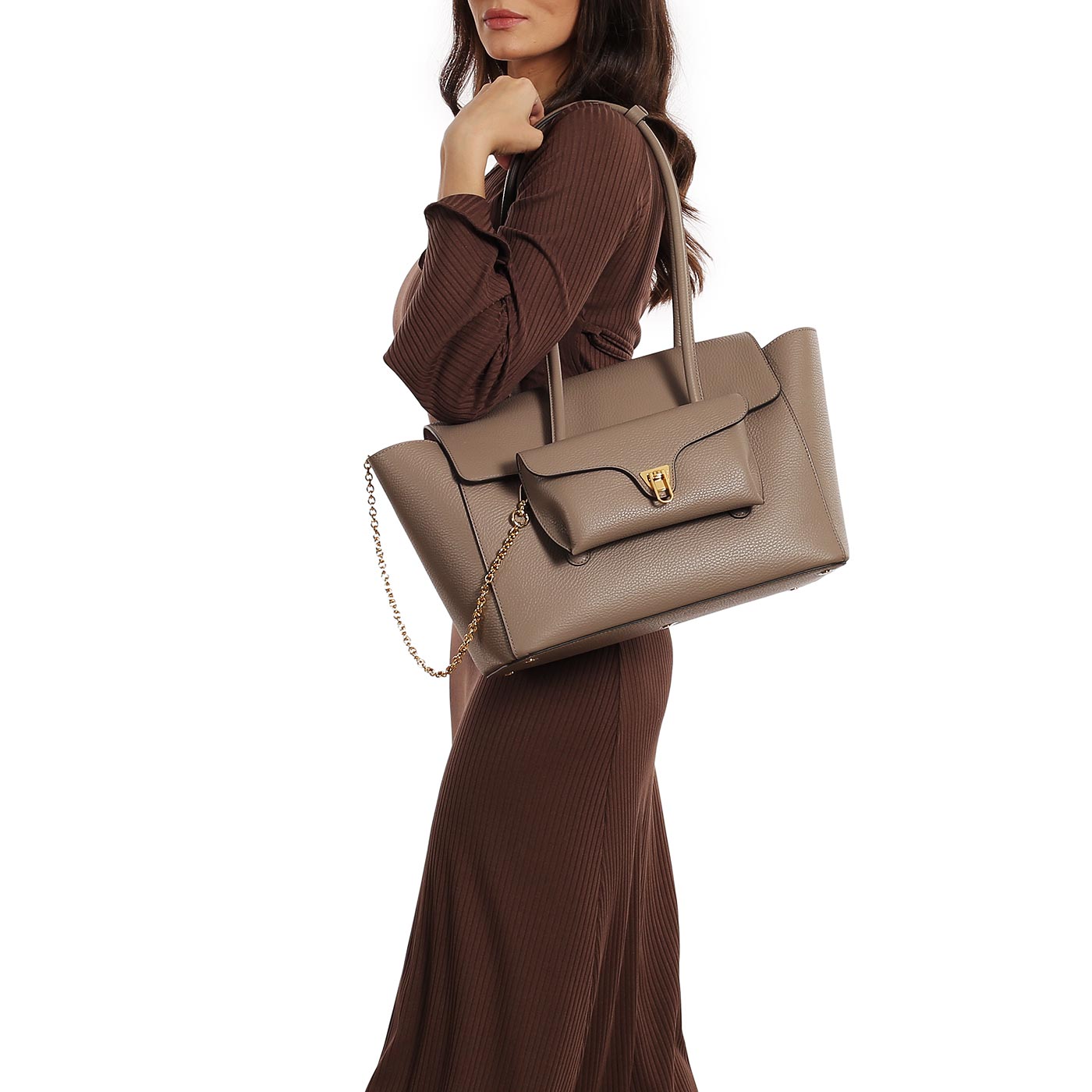 Кожаная сумка Coccinelle Double Beat