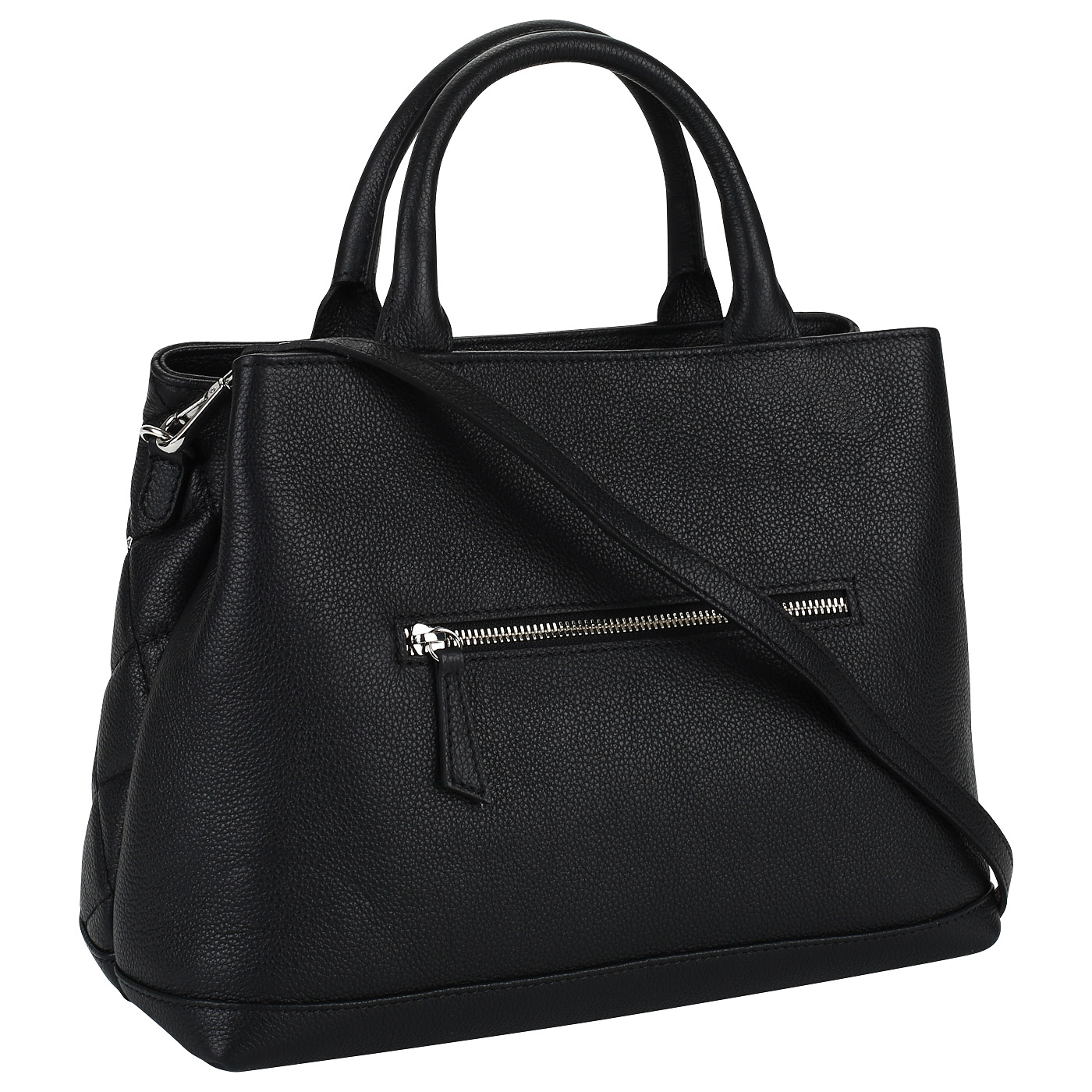 Женская стеганая сумка из черной кожи Marina Creazioni 