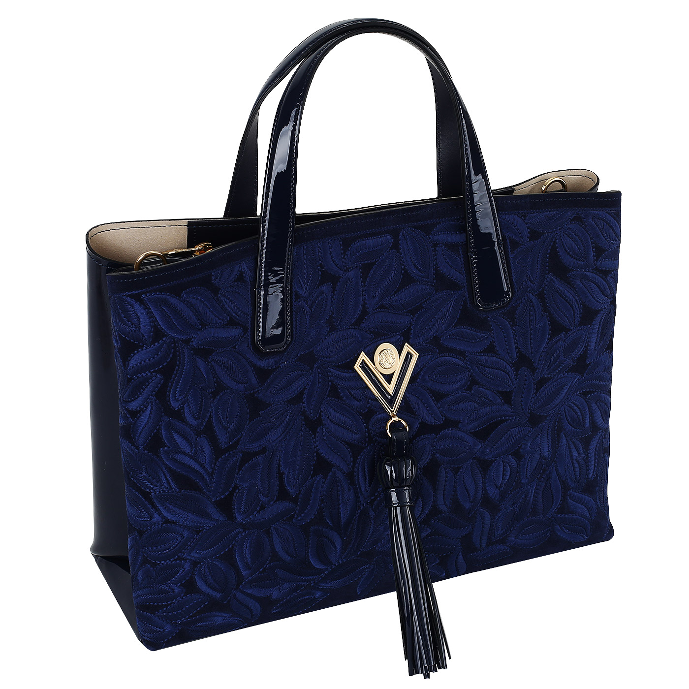 Комбинированная сумка с вышивкой Valentino Orlandi Juliet