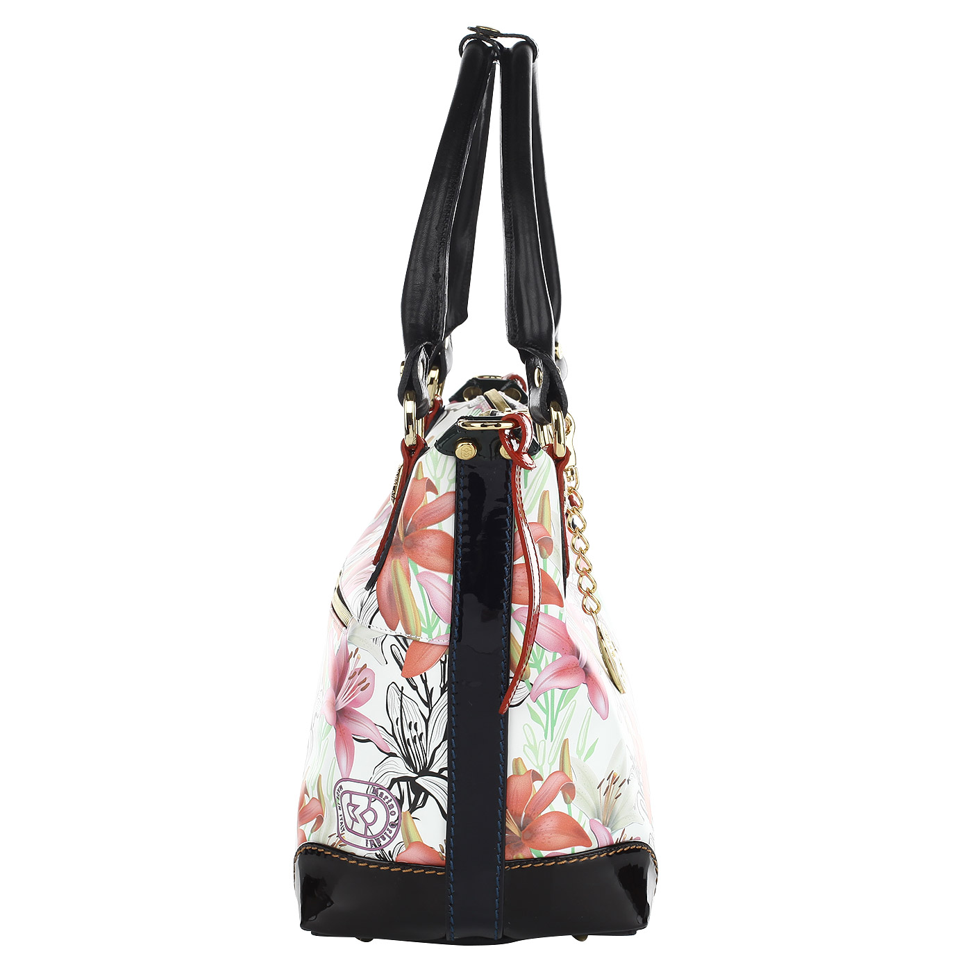 Женская кожаная сумочка с цветочным принтом Marino Orlandi 