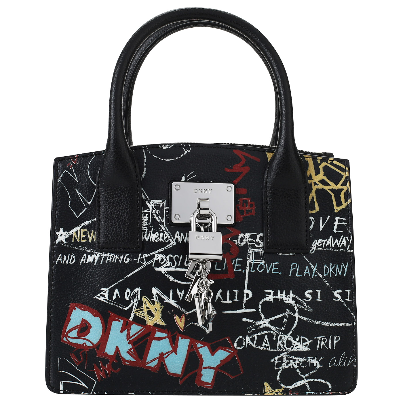 DKNY Кожаная сумочка с принтом