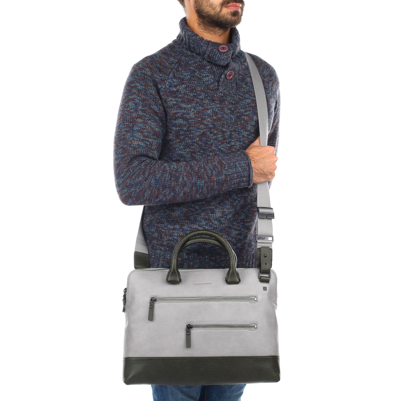 Мужская деловая сумка с отделением для ноутбука Piquadro Karl