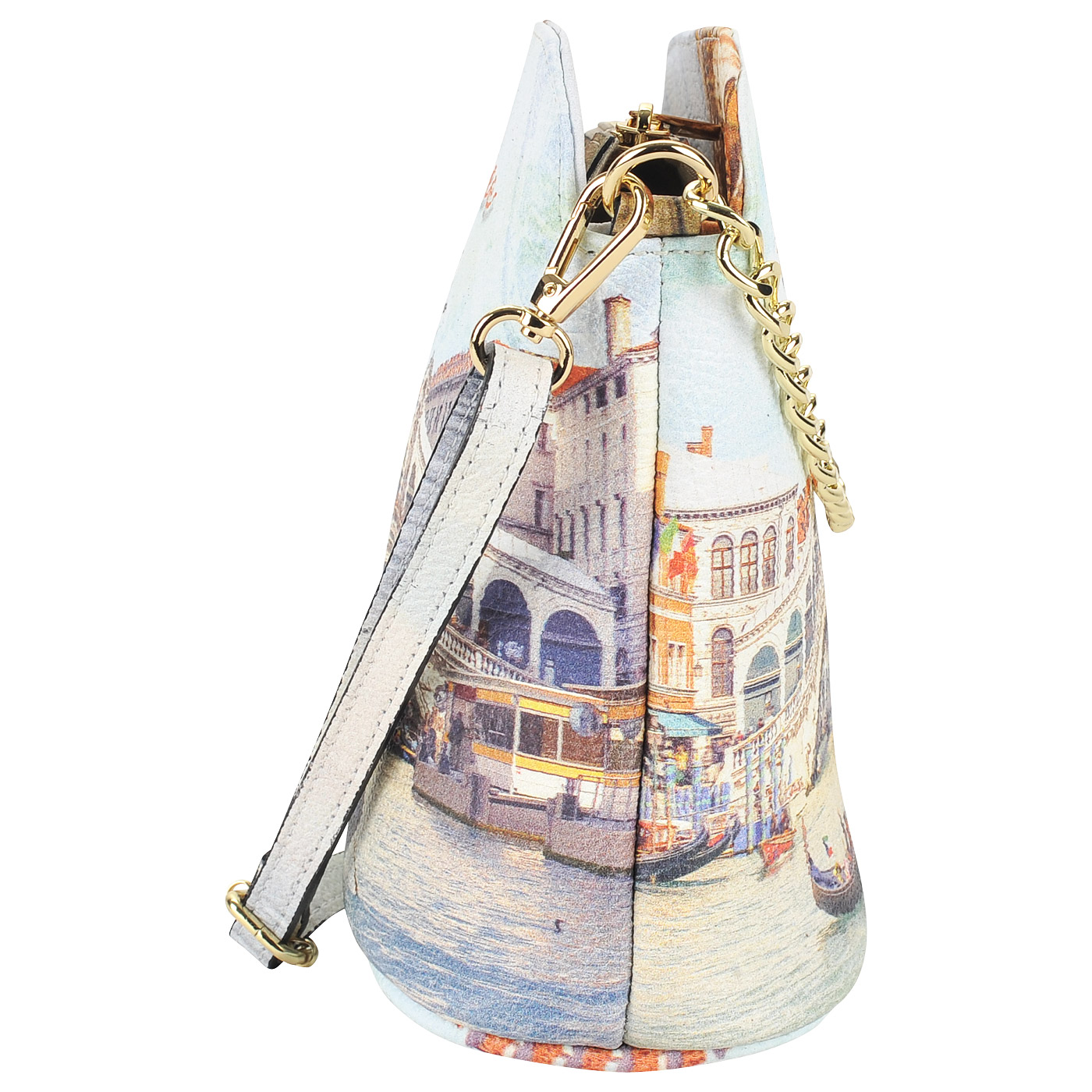 Маленькая кожаная сумка с принтом Acquanegra Venice