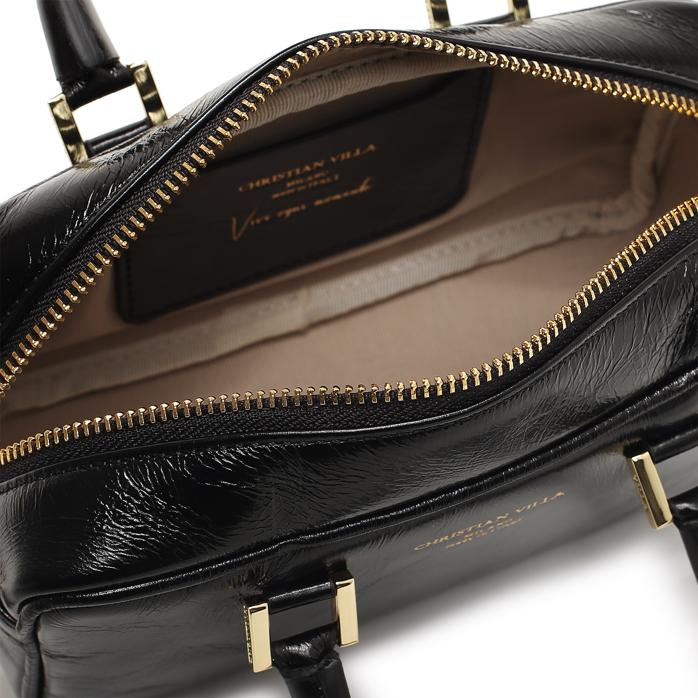 Кожаная сумка Christian Villa Athene Vernice