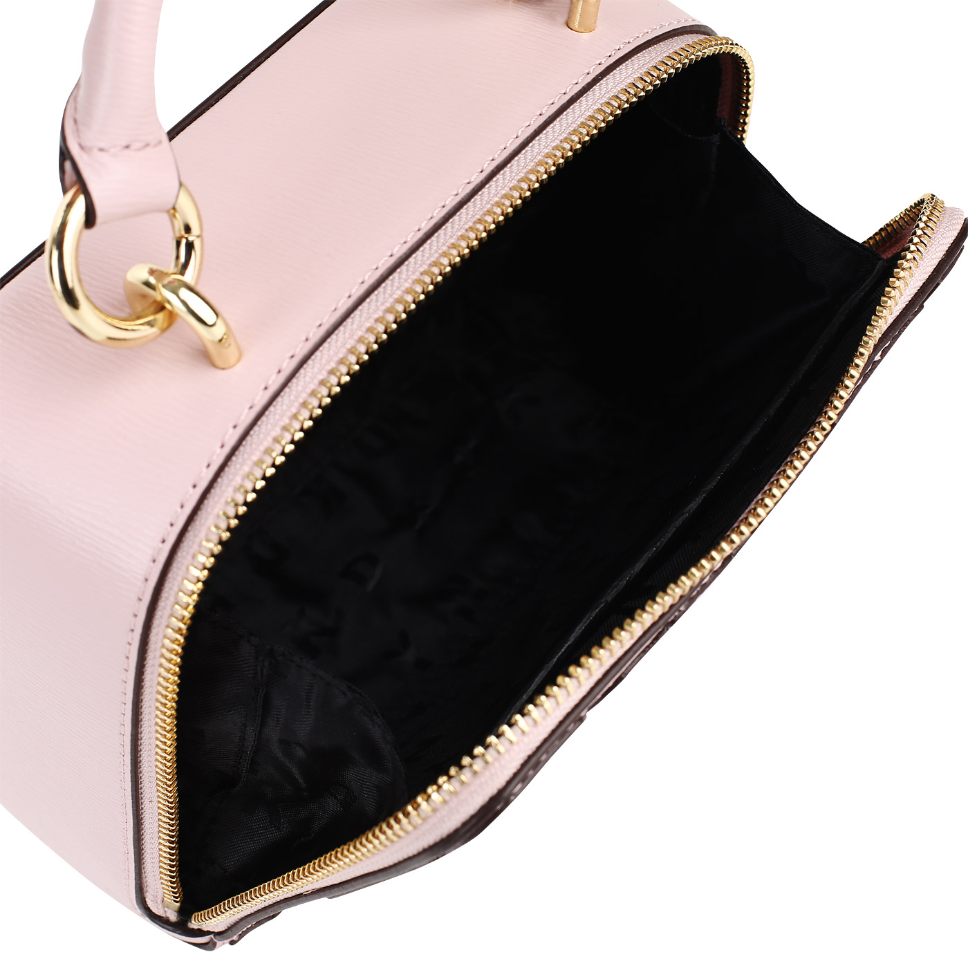 Розовая кожаная сумочка DKNY Sara