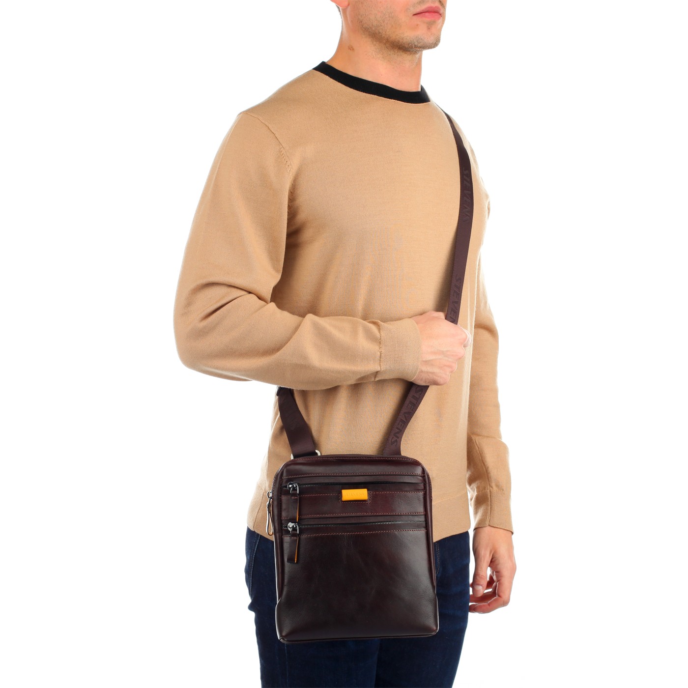 Мужская сумка-планшет из натуральной кожи Stevens 