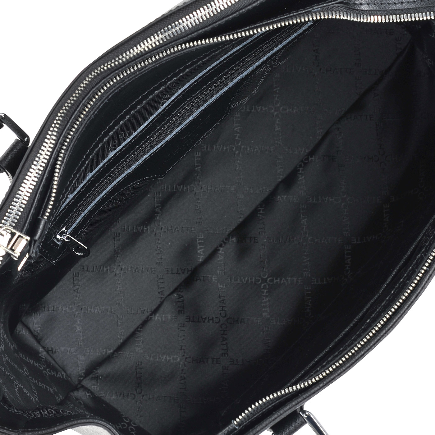 Женская сумка из сафьяновой черной кожи Chatte 