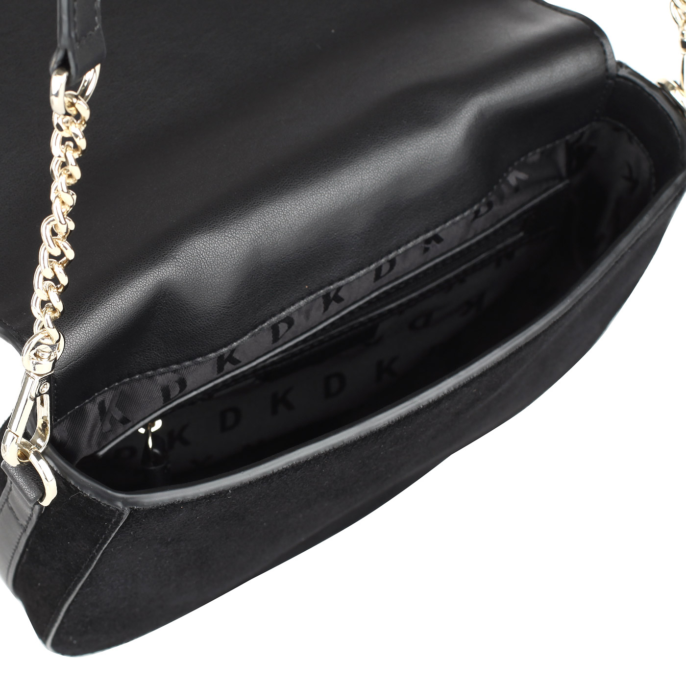 Женская замшевая сумка кросс-боди с откидным клапаном DKNY Suede