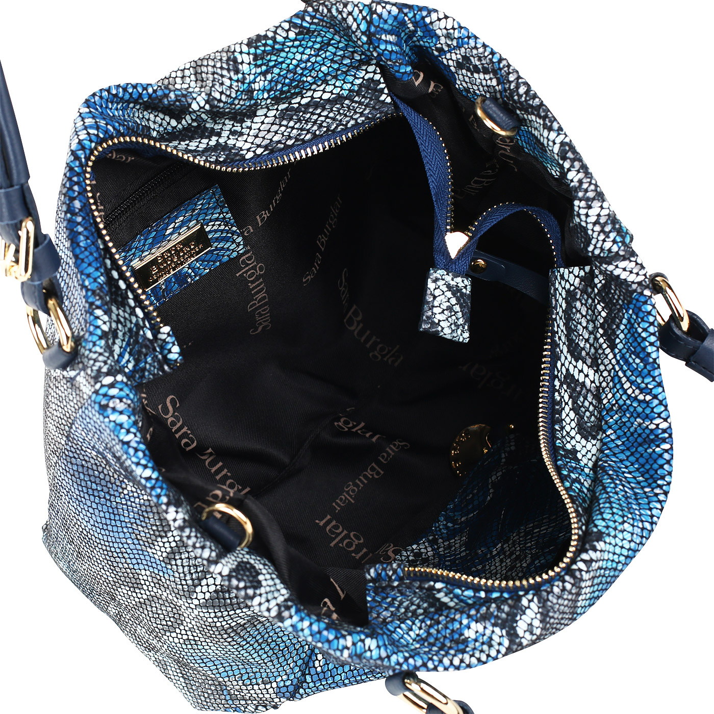 Кожаная женская сумка с плечевым ремешком Sara Burglar Ariel tropic