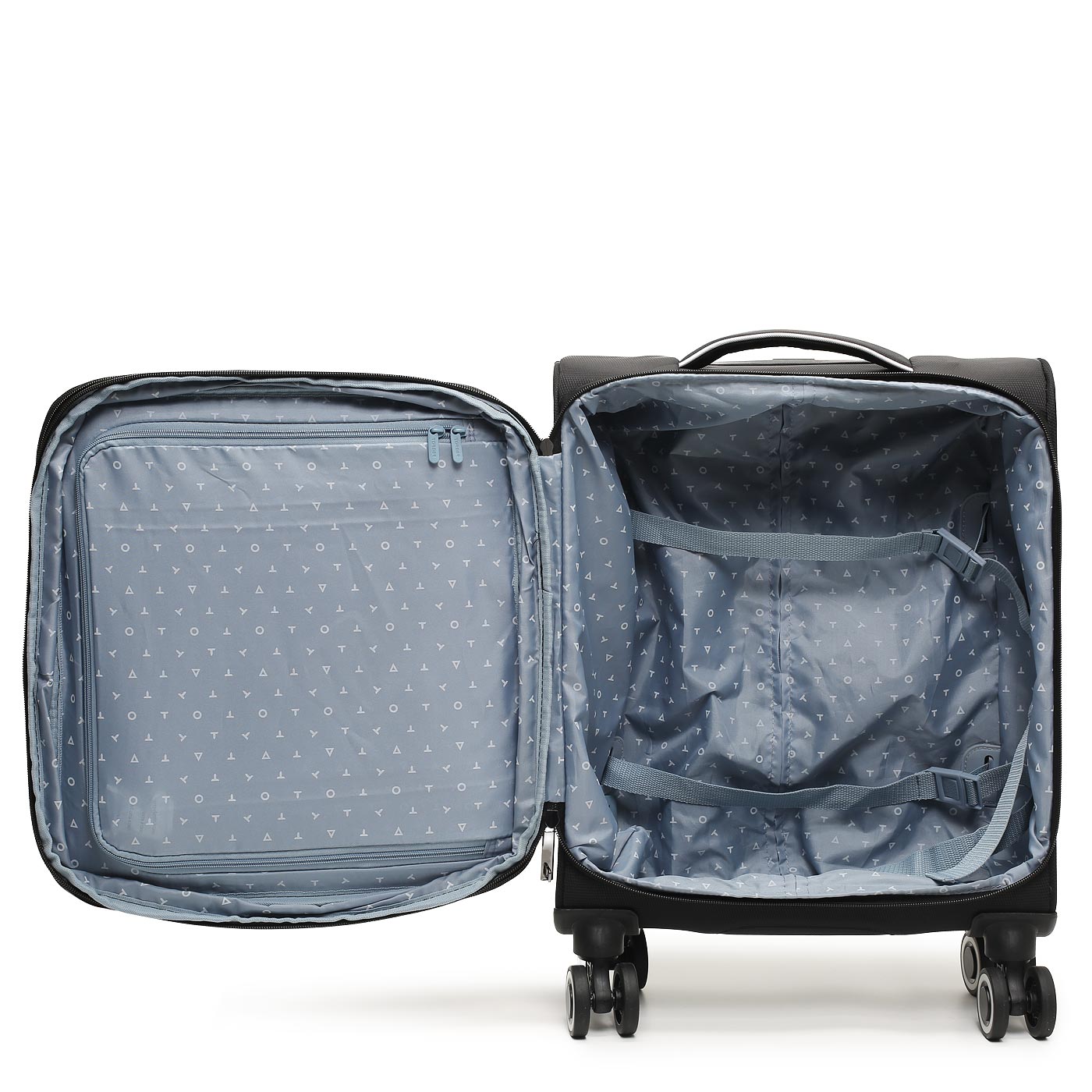 Чемодан маленький S тканевый Torber Nero