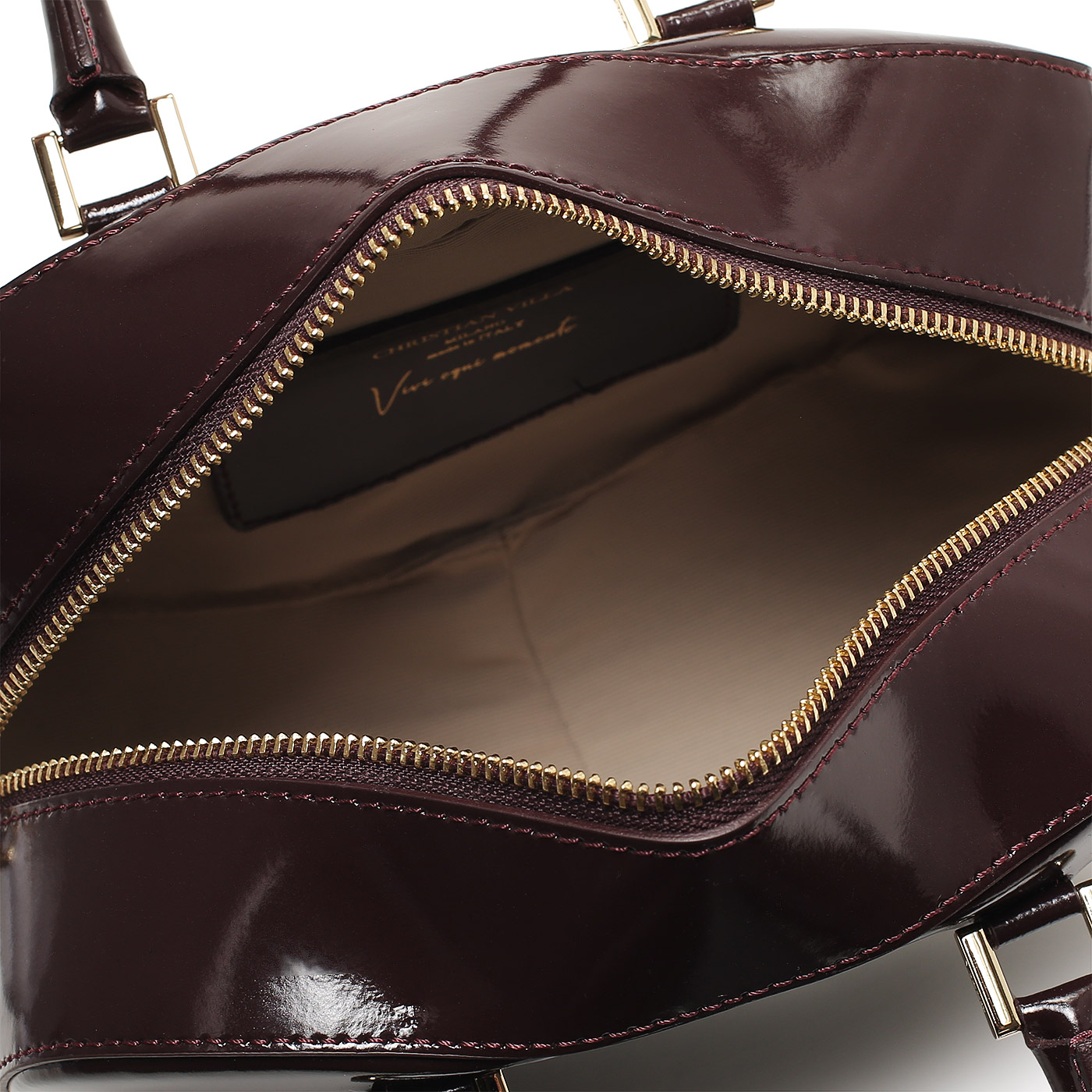 Глянцевая сумка Christian Villa Vitello Specchio