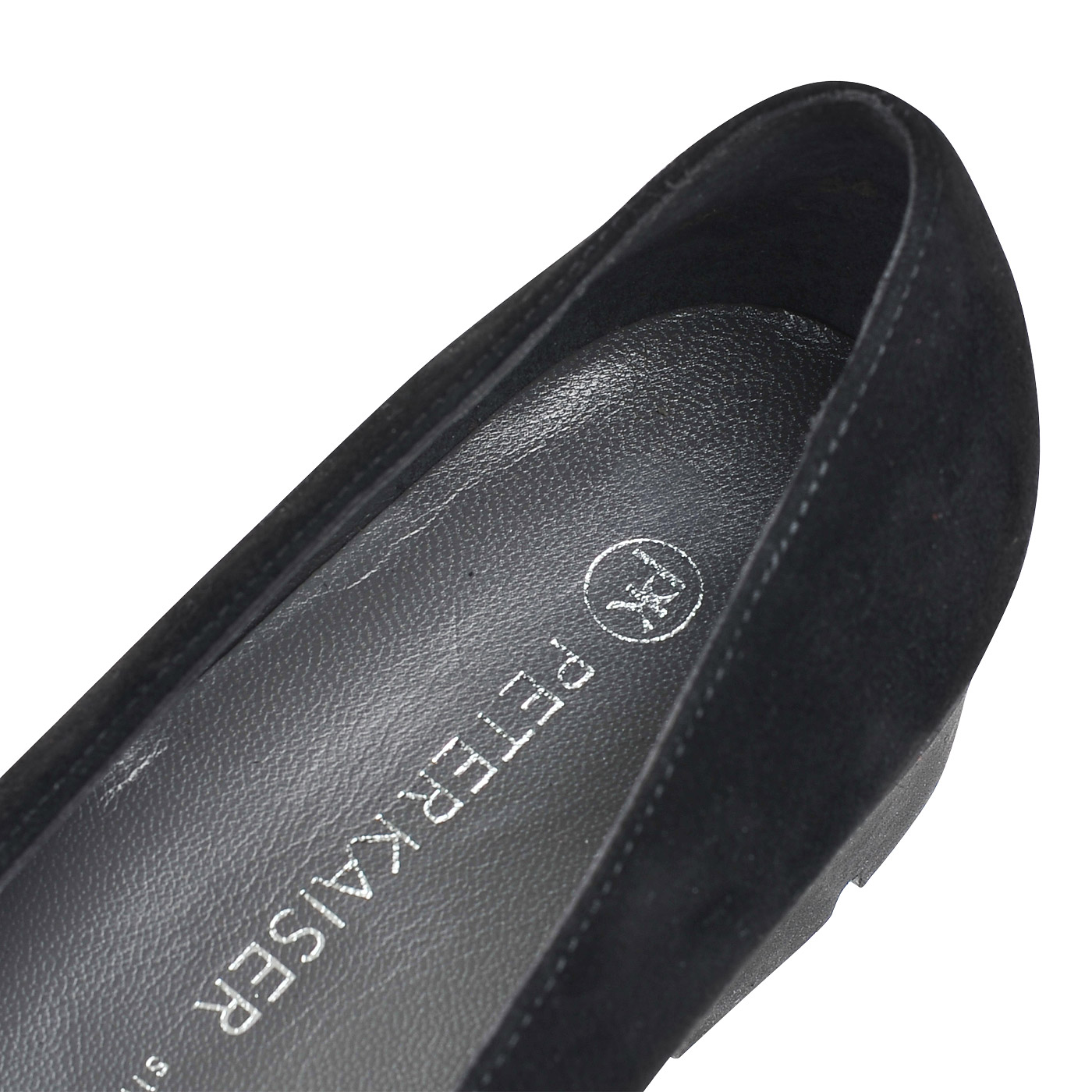 Женские замшевые туфли с жемчужным аксессуаром Peter Kaiser 