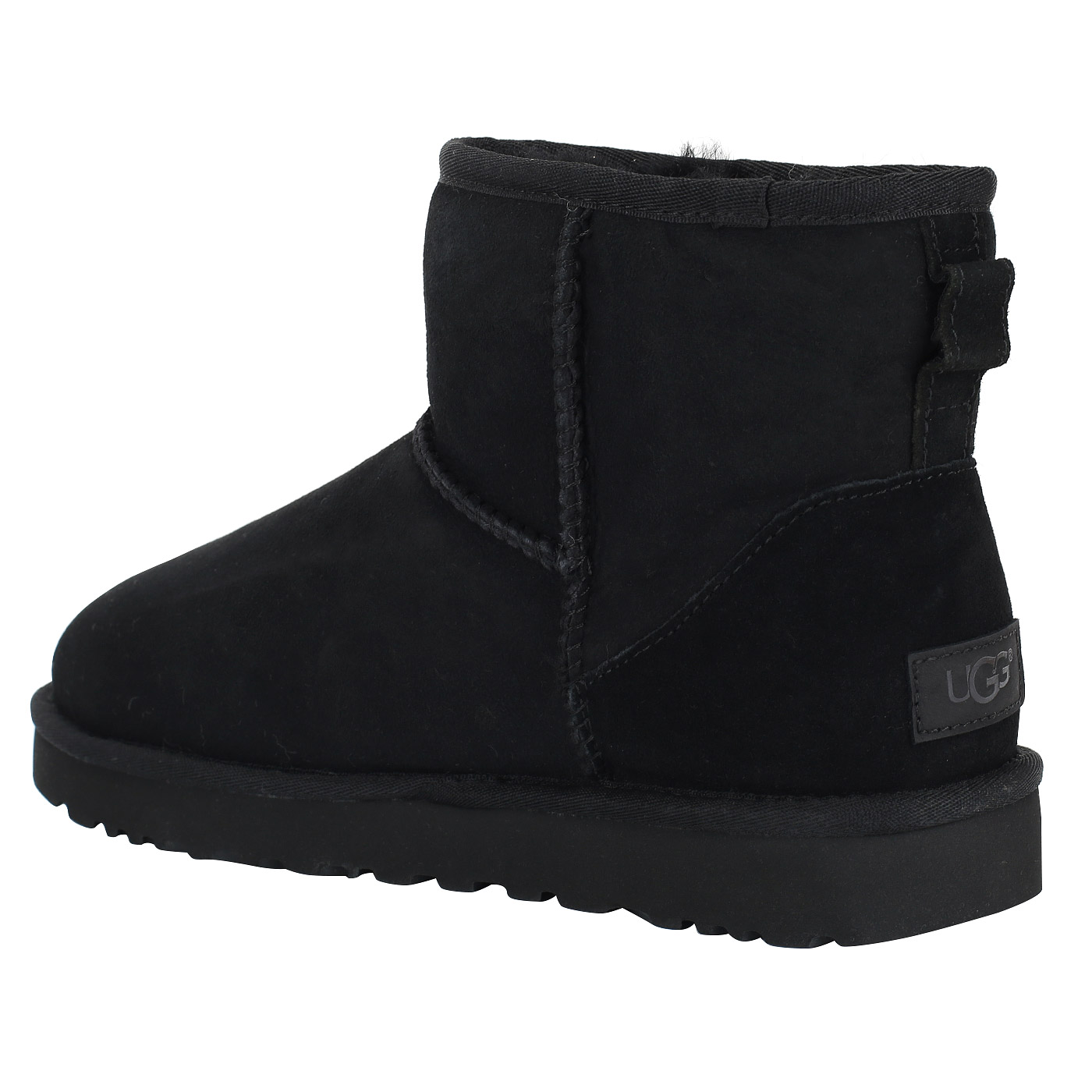 Черные замшевые угги UGG Classic Mini II