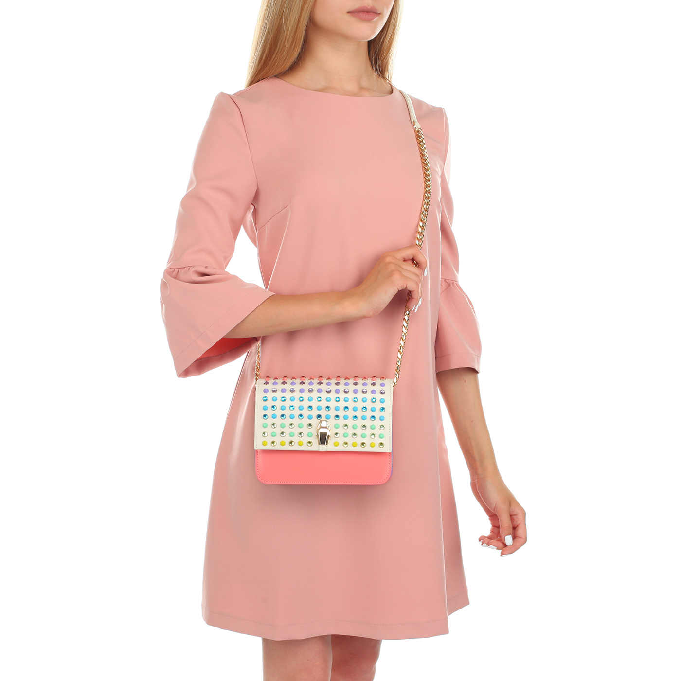 Женская разноцветная сумочка с декором Cavalli Class Milano Rmx