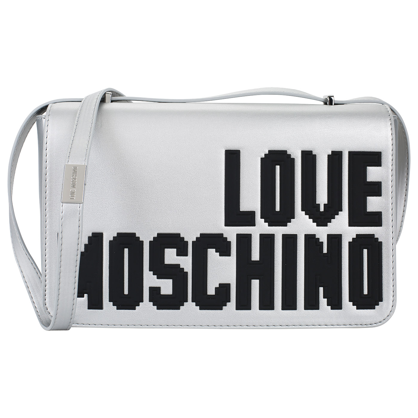 Love Moschino Серебристая женская сумочка через плечо