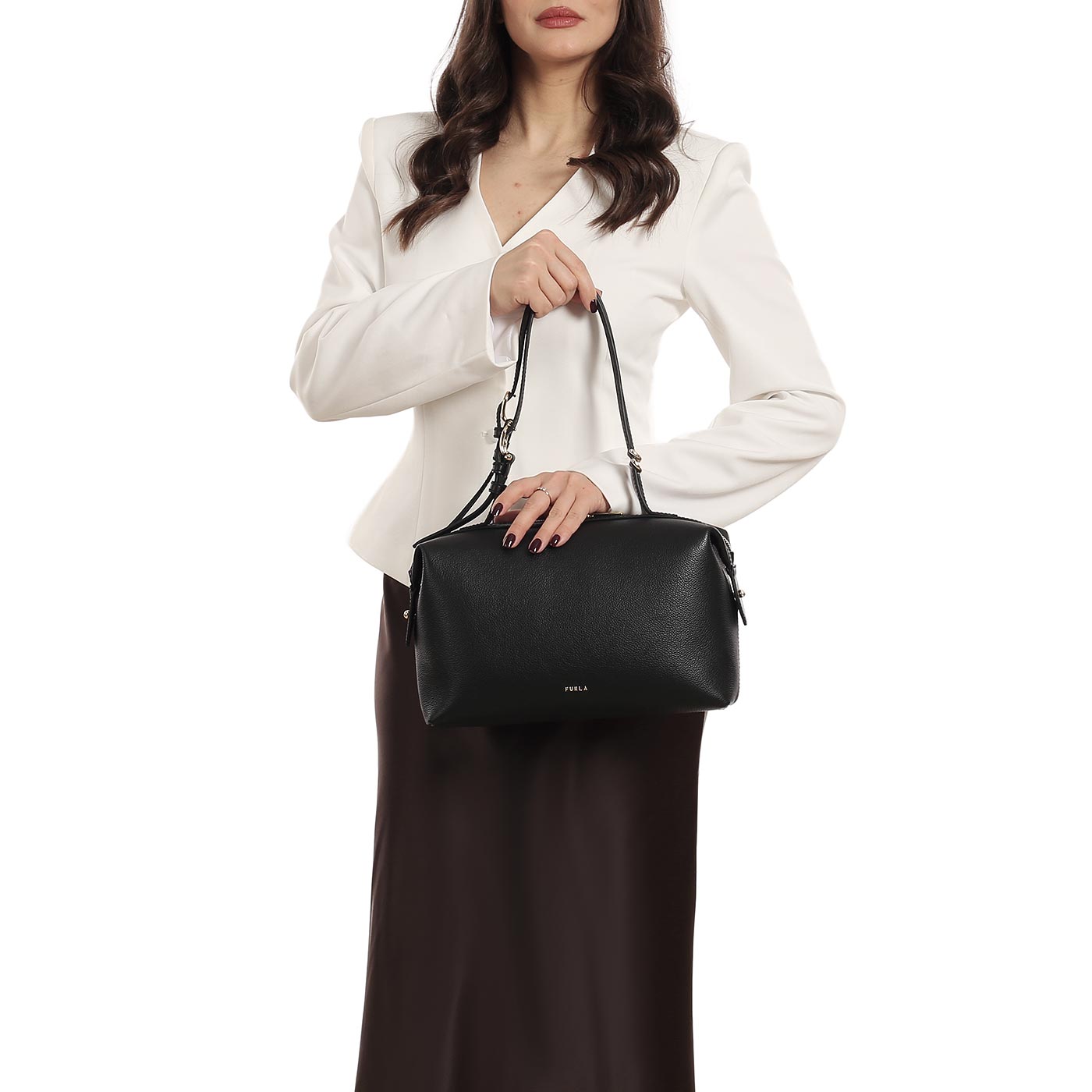 Кожаная сумка Furla Double